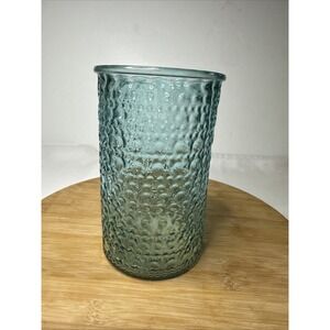 1960's Blue DPS Bubble Mold Glass Vase